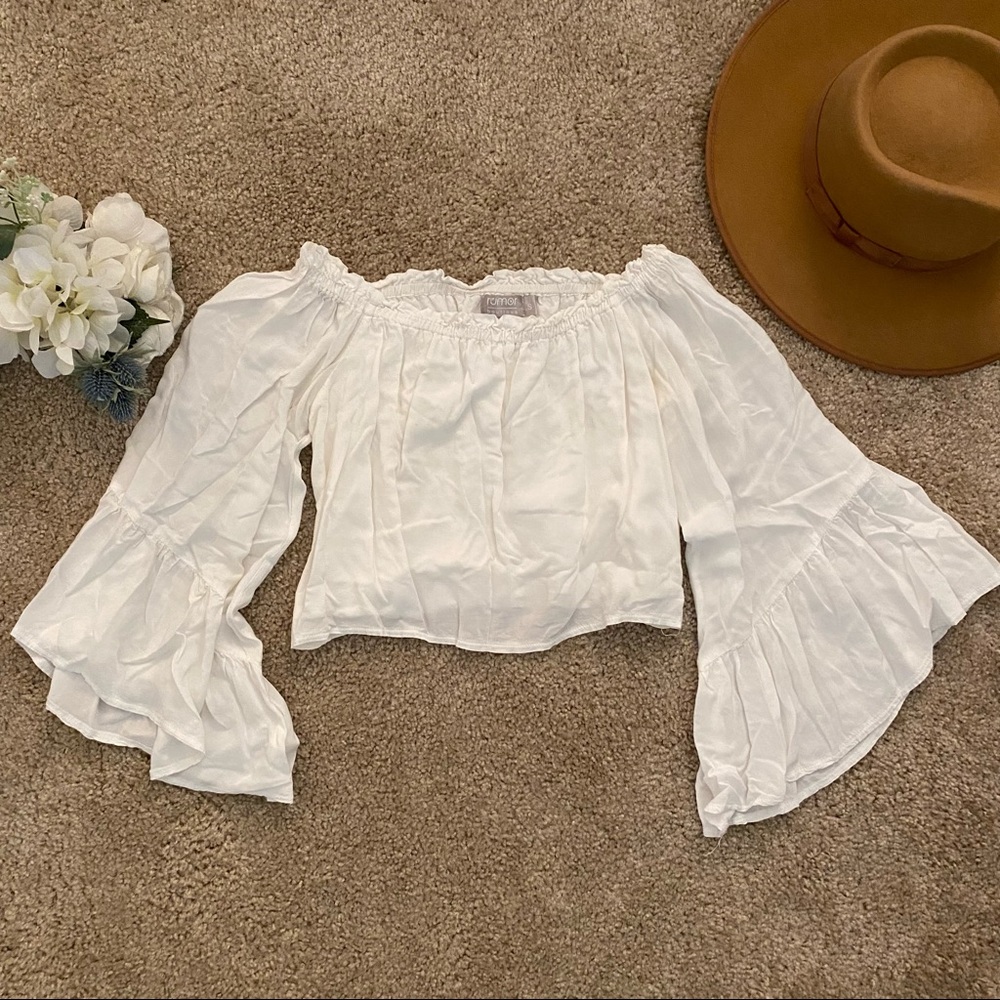 Rumour (LF) Off the Shoulder Bell Sleeve Top